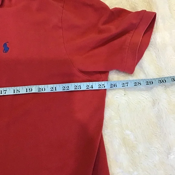 VTG Polo Ralph Lauren Men Size XXL Red Pima Cotton Striped  Polo Shirt Casual - Picture 7 of 8